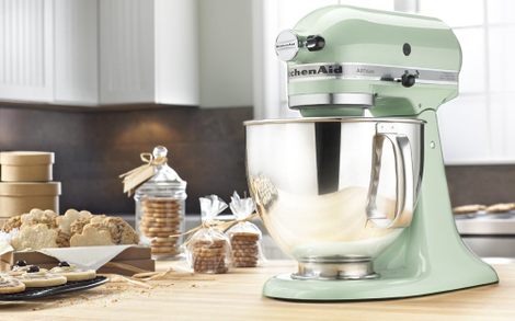 KitchenAid Artisan Series 5-Qt. Stand Mixer - Almond Cream | $210 | AmazonKitchenAid Artisan Series 5-Qt. Stand Mixer - Pistachio | $210 | AmazonKitchenAid Artisan Series 5-Qt. Stand Mixer - Majestic Yellow | $210 | Amazon